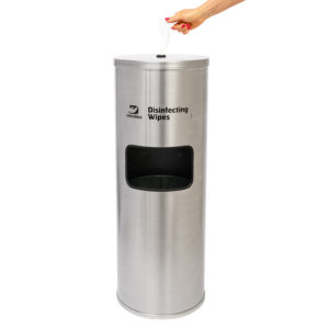 Distributeur et Poubelle Tout en Un Dreumex Acier Inoxydable Pour les 800 lingettes