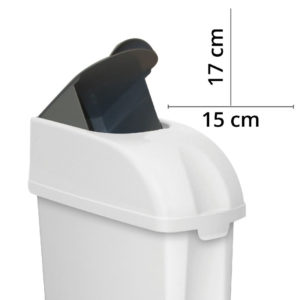 POUBELLE HYGIENE FEMININE 23 LITRES ABS BLANC II